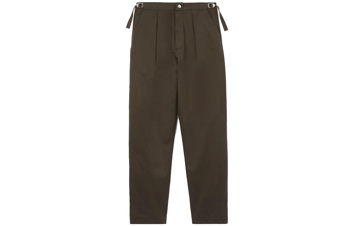 Order (W) 버버리 FW23 솔리드 스트레이트 캐주얼 팬츠 프론트 버튼. 80777301