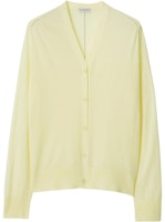 (Women) Burberry FW23 Solid V-Neck Button Long Sleeve Knit Sweater Yellow. 80836361 (Women) Burberry FW23 Solid V-Neck Button Long Sleeve Knit Sweater Yellow. 80836361