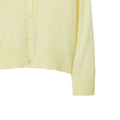 (W) Burberry FW23 Baju Sejuk Rajut Lengan Panjang Kuning Leher V. 80836361 Cheap (W) Burberry FW23 Baju Sejuk Rajut Lengan Panjang Kuning Leher V. 80836361