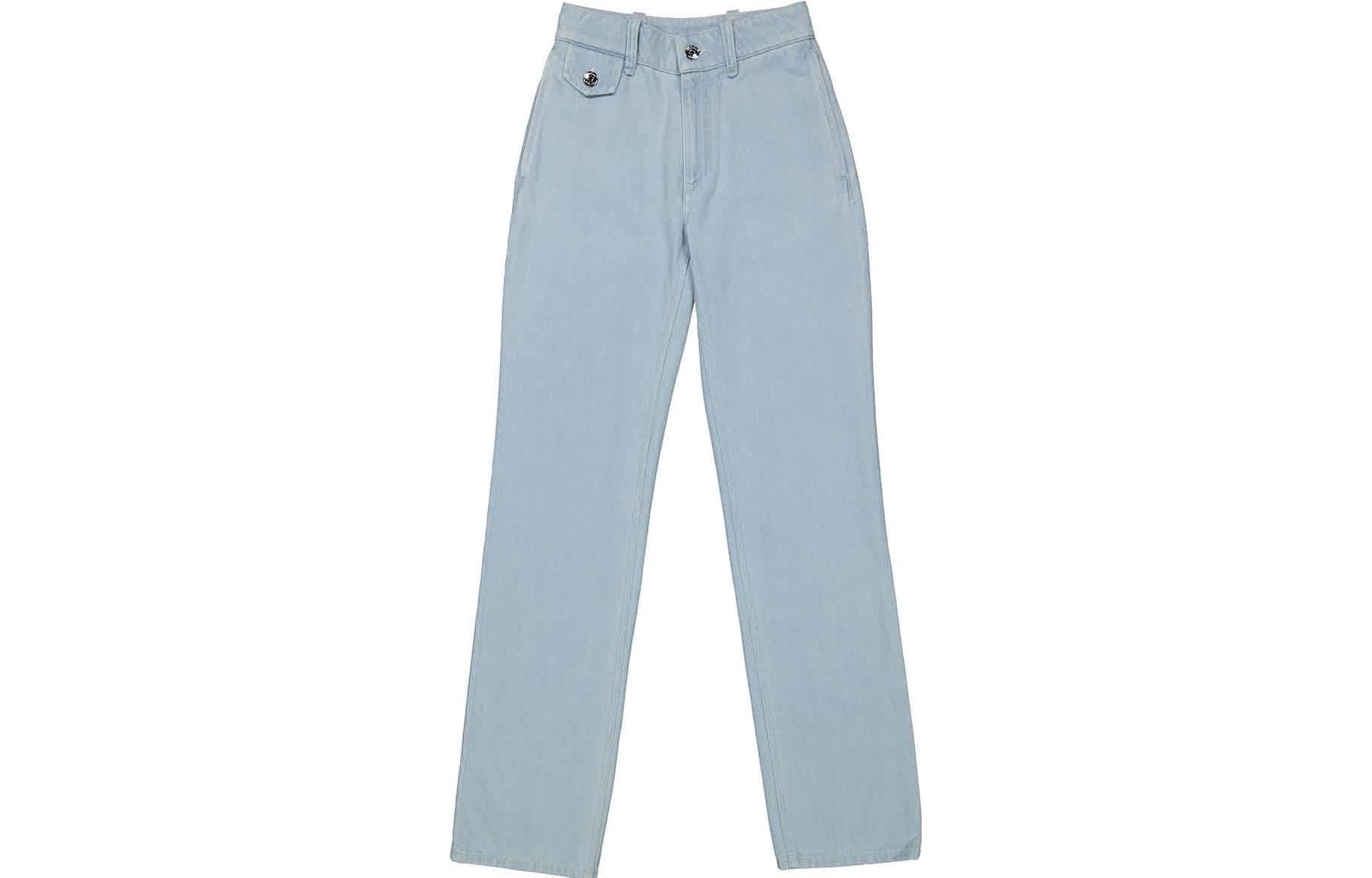 (Women) Burberry FW23  Straight-Leg Denim Jeans Light Indigo Blue. 80450371