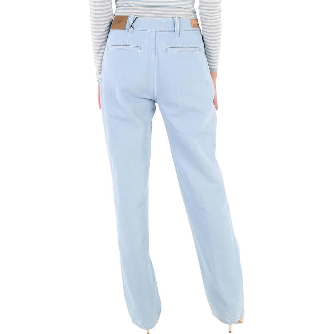 Purchase (Women) Burberry FW23  Straight-Leg Denim Jeans Light Indigo Blue. 80450371