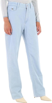 (Women) Burberry FW23 Straight-Leg Denim Jeans Light Indigo Blue. 80450371 Sizing (Women) Burberry FW23 Straight-Leg Denim Jeans Light Indigo Blue. 80450371