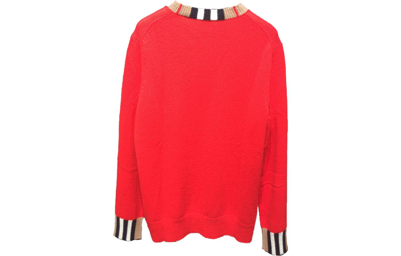 Lookbook (Women) Burberry FW23  Striped Red Crewneck Pullover Sweater. 80732101