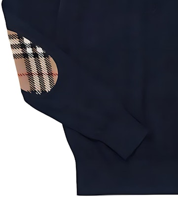 (W) Burberry FW23 Sweater Biru Navy Corak Dua Tona Leher Bulat Knit 80750121 Lookbook (W) Burberry FW23 Sweater Biru Navy Corak Dua Tona Leher Bulat Knit 80750121