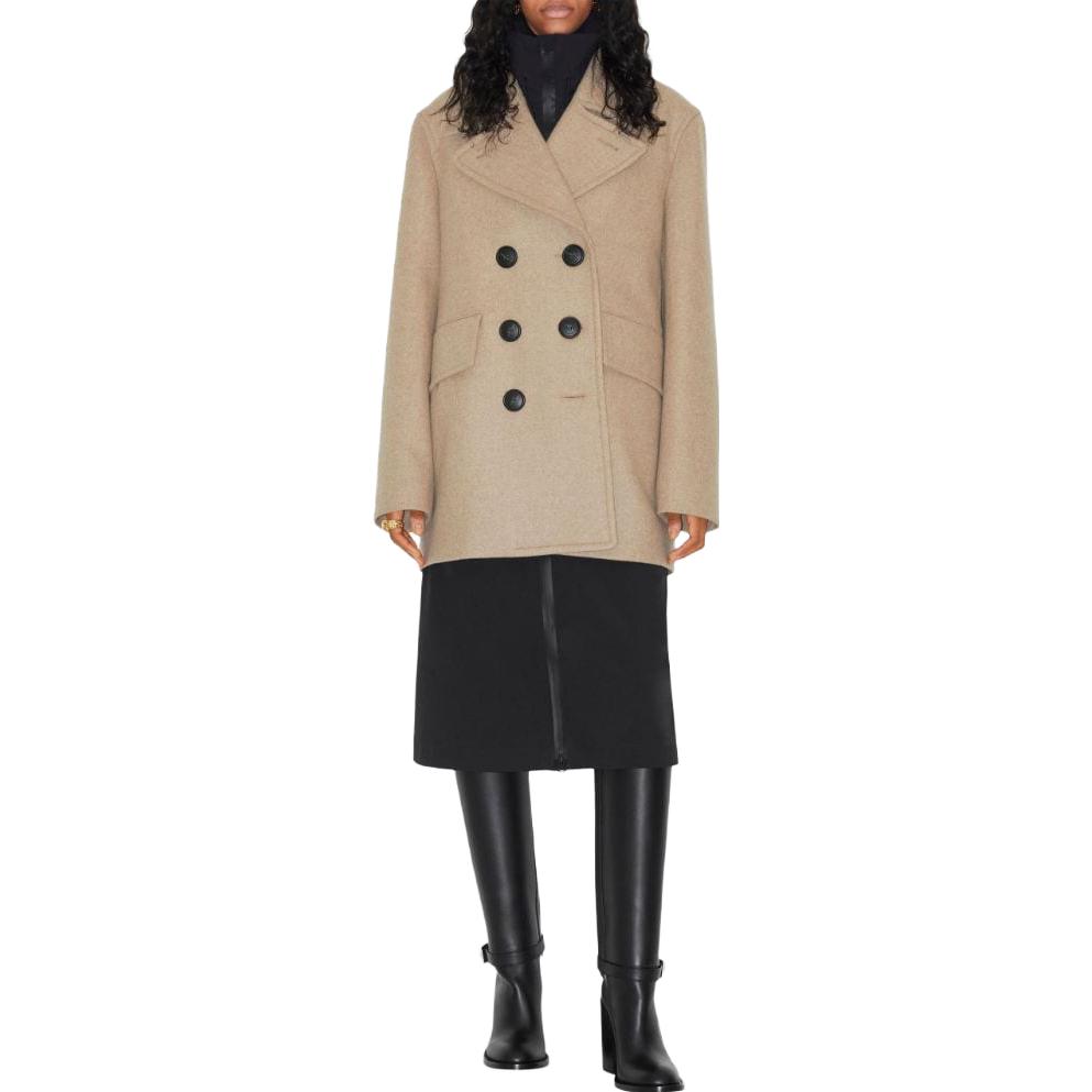 (Women) Burberry FW23  Wool Double-Breasted Trench Coat Almond Beige 80731071 圖 3