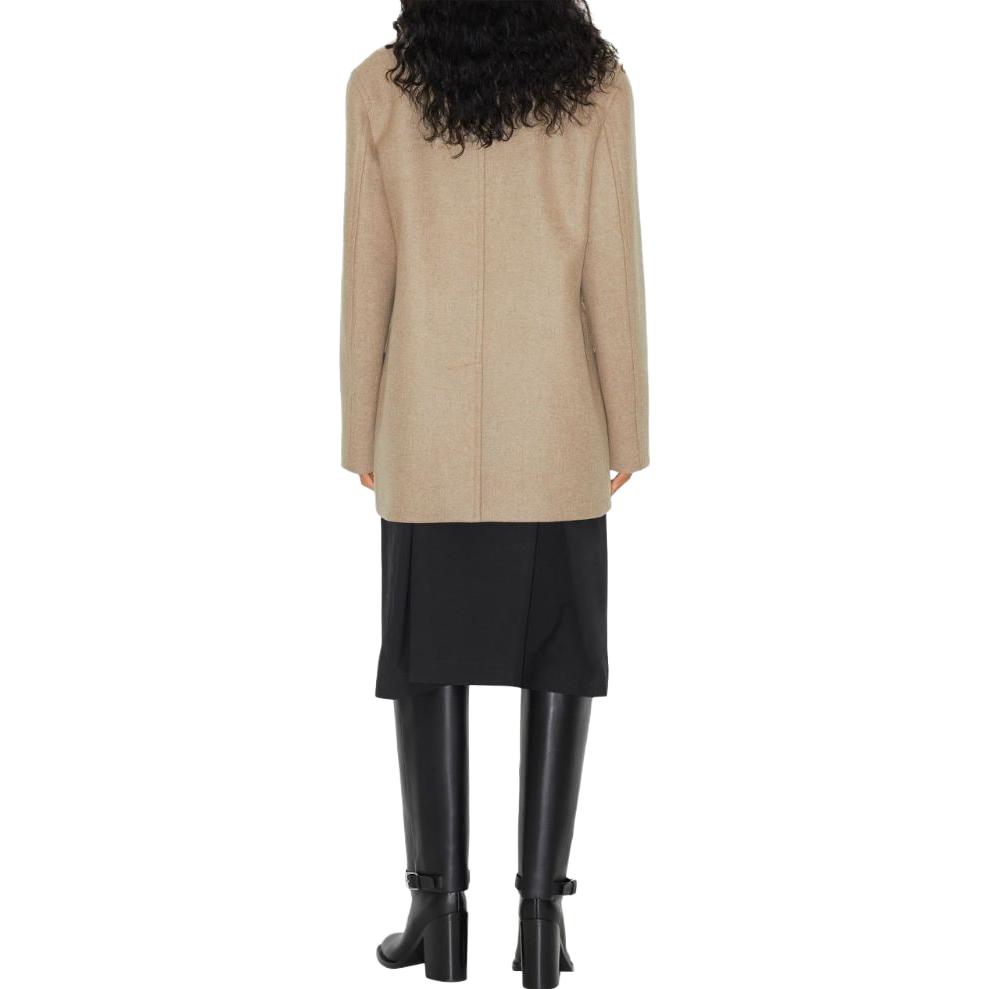 (Women) Burberry FW23  Wool Double-Breasted Trench Coat Almond Beige 80731071 圖 4