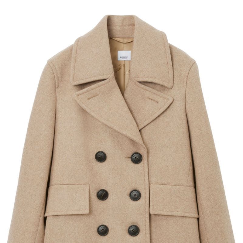 (Women) Burberry FW23  Wool Double-Breasted Trench Coat Almond Beige 80731071 圖 6