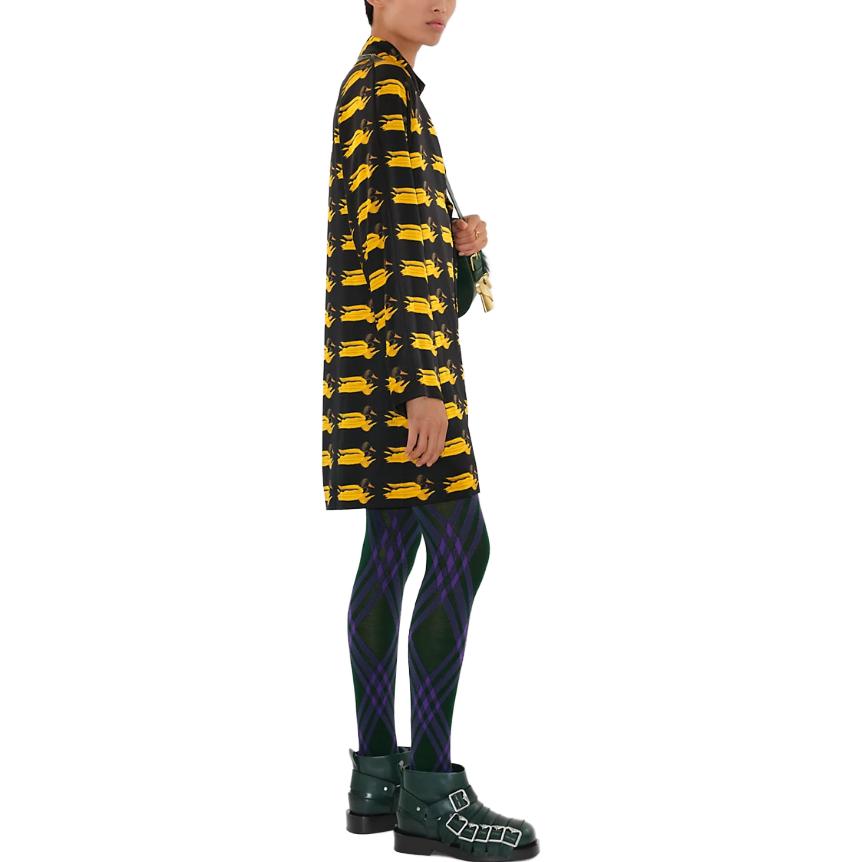 Purchase (W) 버버리 FW23 애니멀 프린트 긴팔 드레스 - 가을 배 옐로우. 80772591