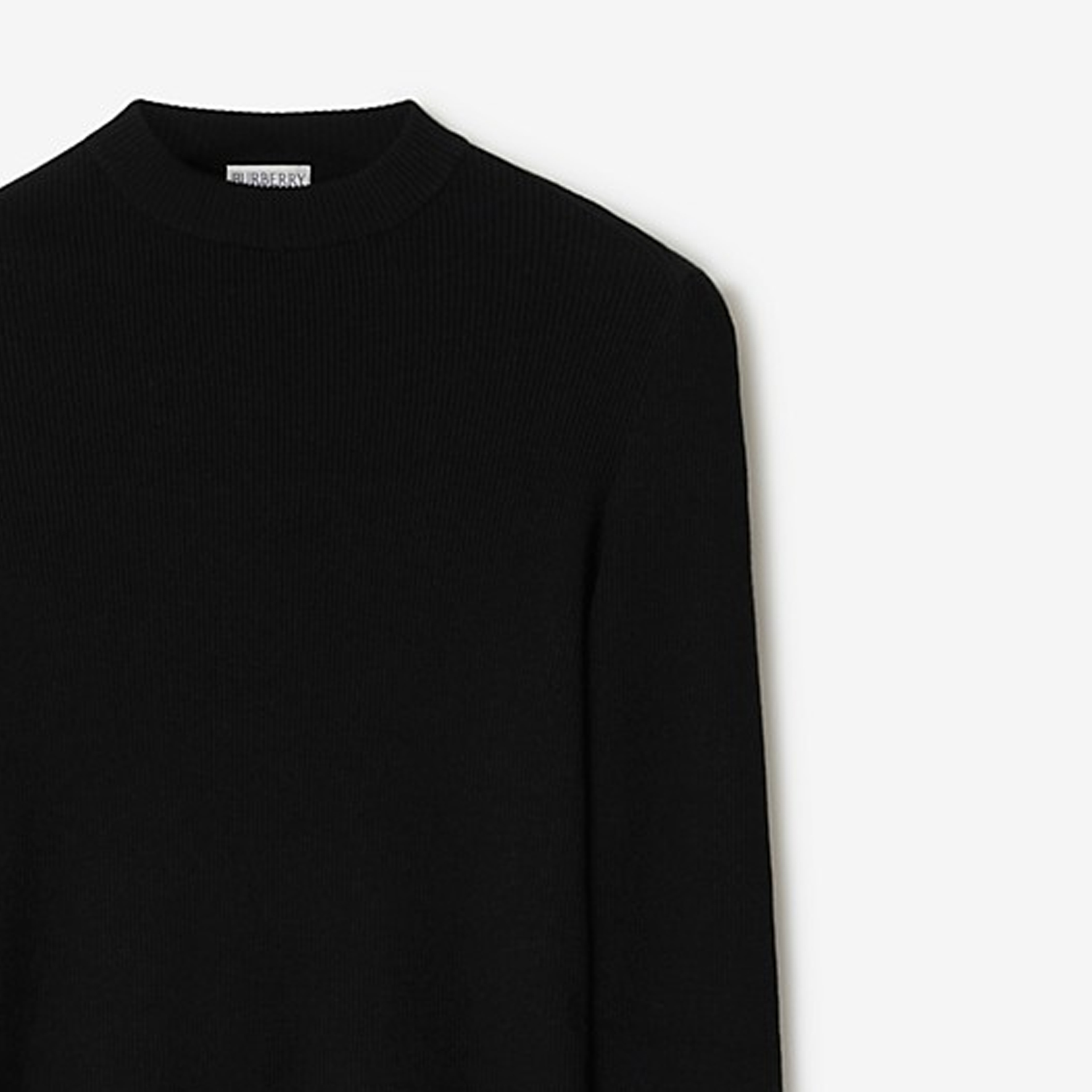 Shop (Women) Burberry FW23 Solid Color Equestrian Knight Logo Knit Sweater . 80776041