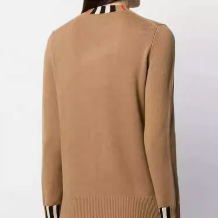 Shop (W) 博柏利 FW23 条纹圆领针织毛衣 女款棕色 80732091