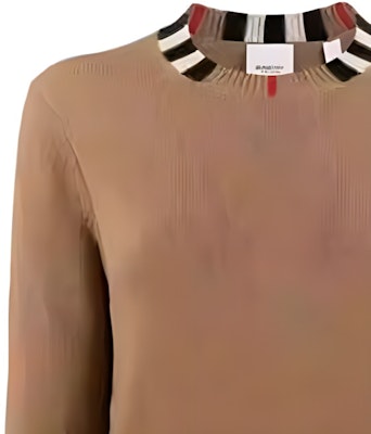 (Women) Burberry FW23 Striped Crewneck Knit Pullover Sweater Women’s Brown 80732091 Sizing (Women) Burberry FW23 Striped Crewneck Knit Pullover Sweater Women’s Brown 80732091