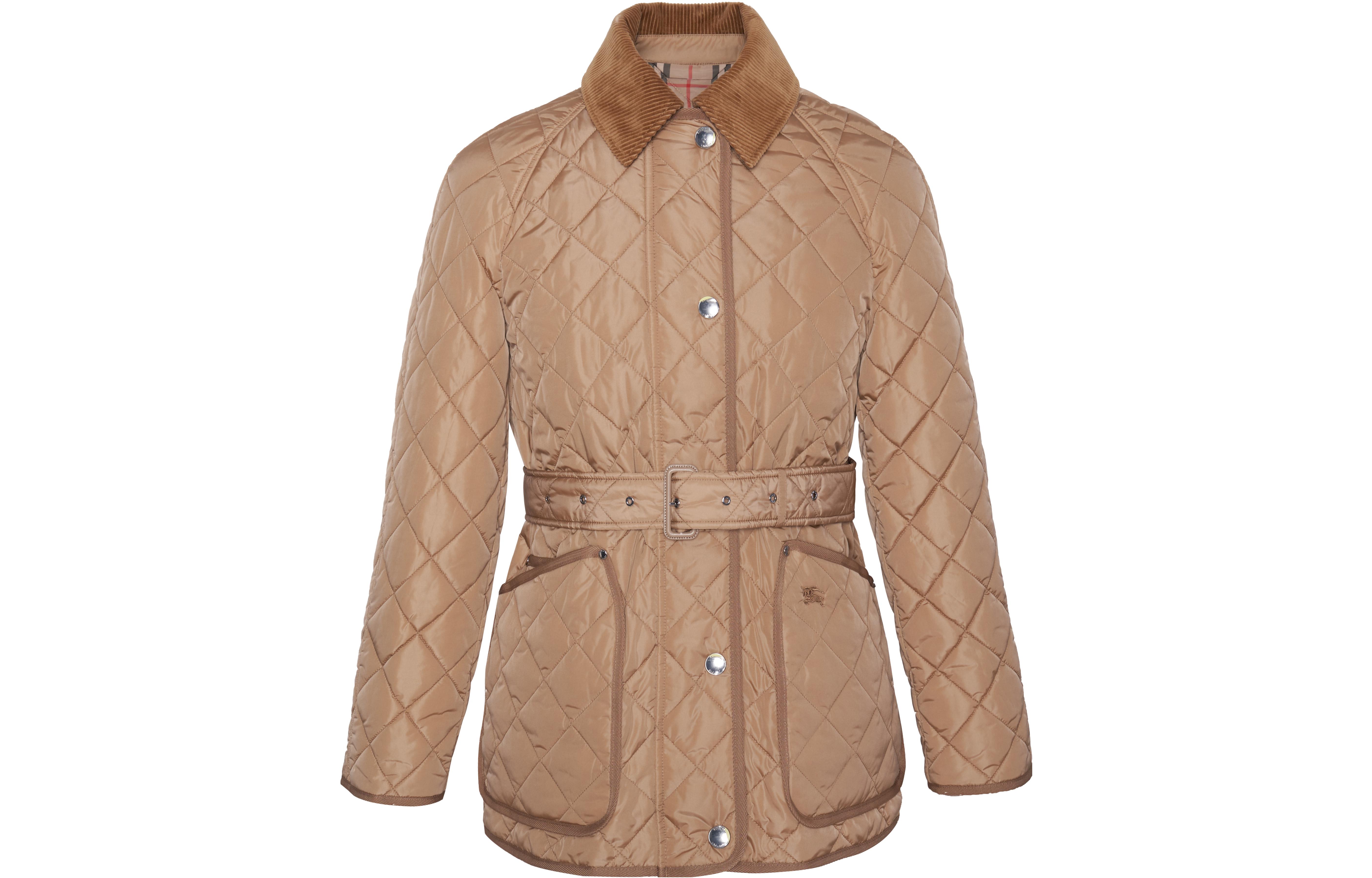 (Women) Burberry FW23 Waist-Tailored Mid-Length Cotton Jacket Beige for Women. 80718421 圖 2