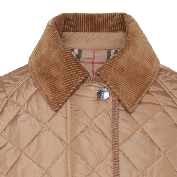 (Women) Burberry FW23 Waist-Tailored Mid-Length Cotton Jacket Beige for Women. 80718421 圖 5