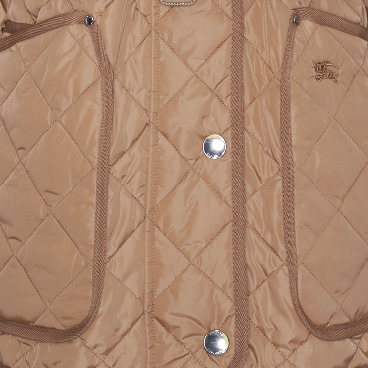 (Women) Burberry FW23 Waist-Tailored Mid-Length Cotton Jacket Beige for Women. 80718421 圖 6