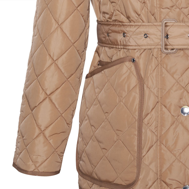 (Women) Burberry FW23 Waist-Tailored Mid-Length Cotton Jacket Beige for Women. 80718421 圖 7