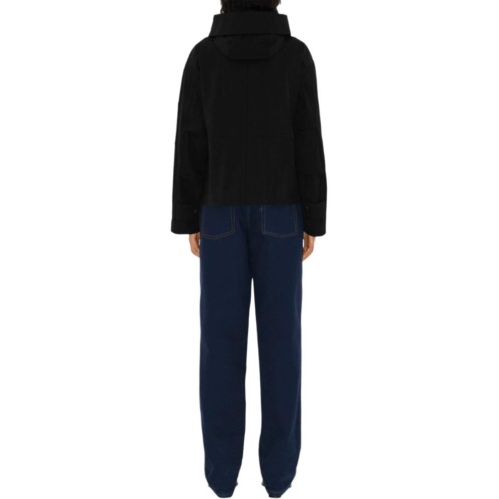 (Women) Burberry FW24  Black Solid Hooded Studded Zip Long Sleeve Parka. 80954931 圖 4