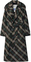 (Women) Burberry FW24 Brown Check Double-Breasted Long-Sleeve Trench Coat. 80956501 (Women) Burberry FW24 Brown Check Double-Breasted Long-Sleeve Trench Coat. 80956501