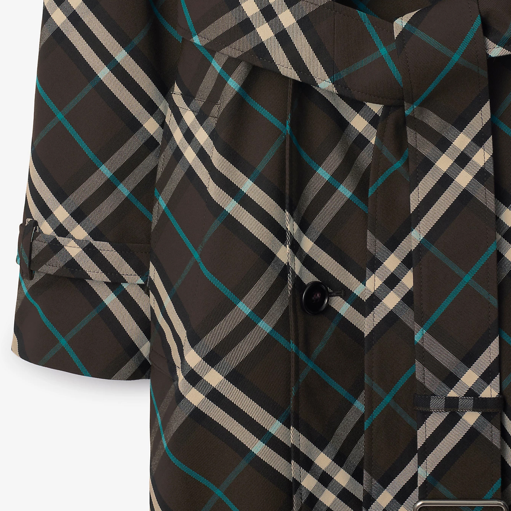 (Women) Burberry FW24  Brown Check Double-Breasted Long-Sleeve Trench Coat. 80956501 圖 6