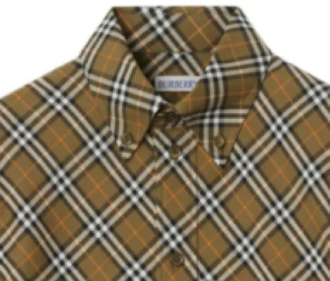 (W) バーバリー FW24 チェック シングルブレスト 長袖シャツ カーキ 80982511 Cheap (W) バーバリー FW24 チェック シングルブレスト 長袖シャツ カーキ 80982511