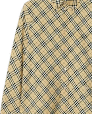 (W) Burberry FW24 格紋印花長袖米色襯衫 80982551 Sizing (W) Burberry FW24 格紋印花長袖米色襯衫 80982551