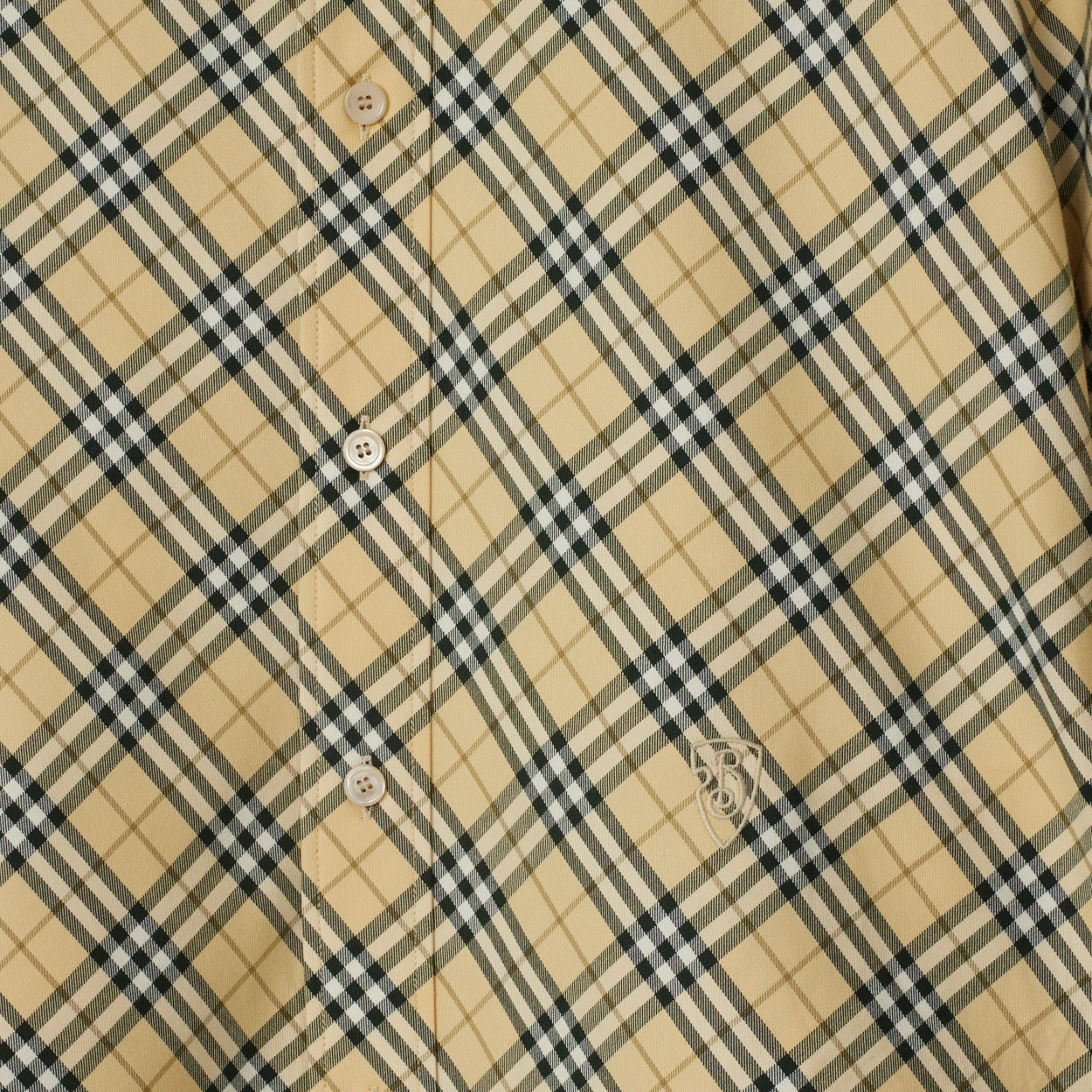 (Women) Burberry FW24  Checkered Print Long Sleeve Beige Shirt 80982551 圖 8