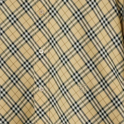 (W) Burberry FW24 格紋印花長袖米色襯衫 80982551 Cheap (W) Burberry FW24 格紋印花長袖米色襯衫 80982551