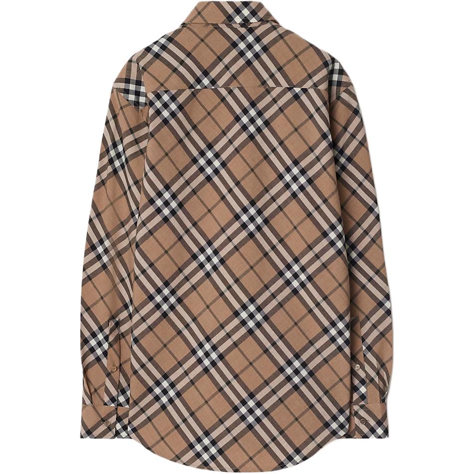 (Women) Burberry FW24  Multi-Color Loose Fit Long Sleeve Button-Up Shirt. 80933141 圖 3