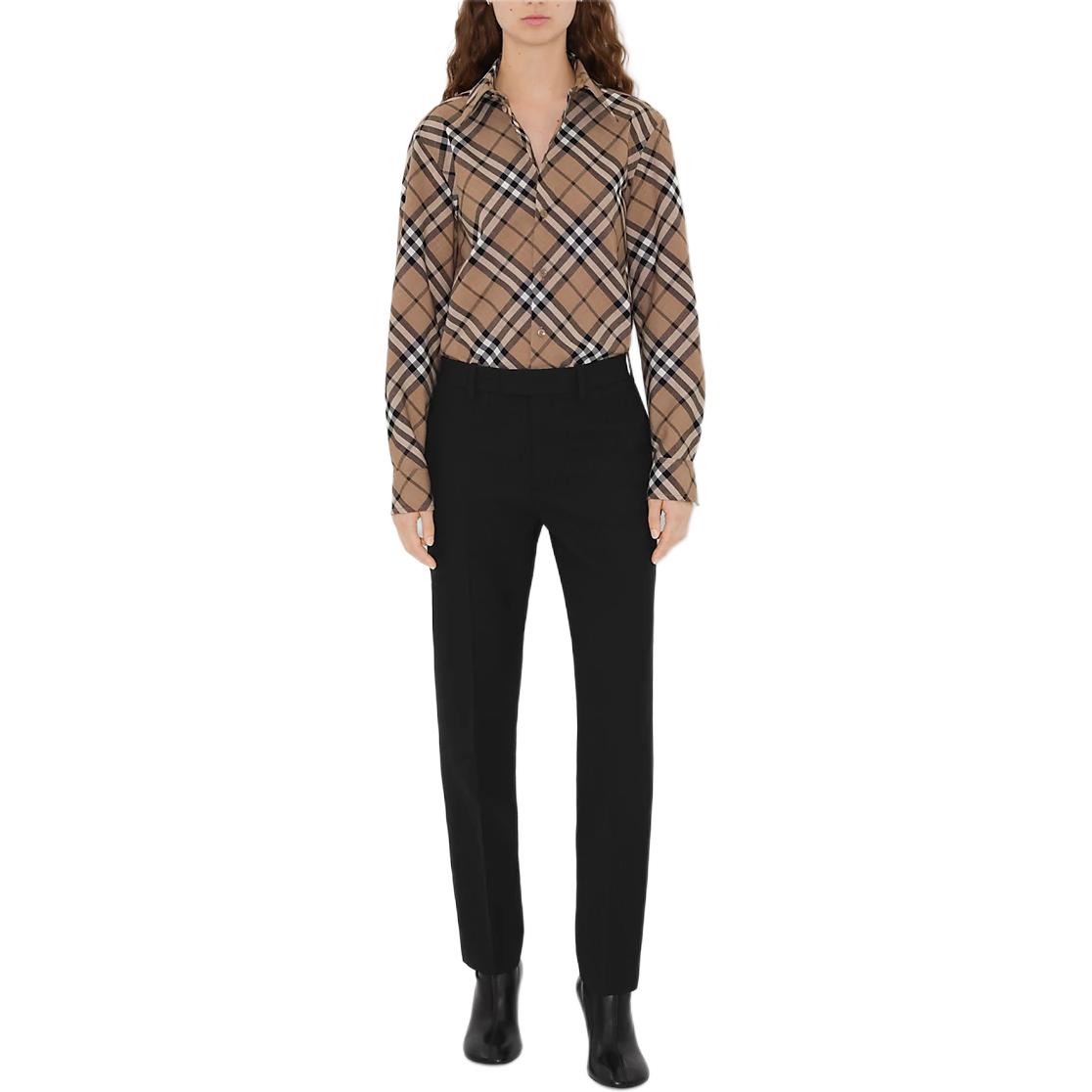 (Women) Burberry FW24  Multi-Color Loose Fit Long Sleeve Button-Up Shirt. 80933141 圖 4