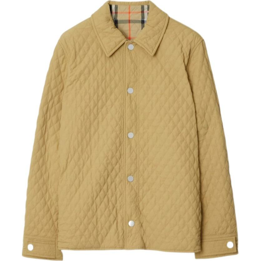 (Women) Burberry FW24  Reversible Quilted Long Sleeve Cotton Jacket Yellow 80938881