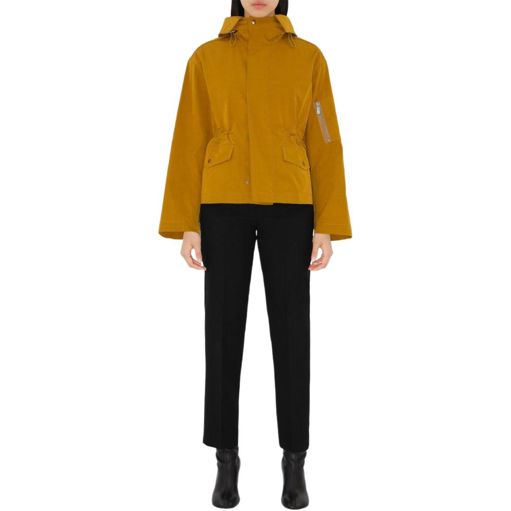 Lookbook (W) バーバリー FW24 ソリッドカラー ルーズフィット ジップ フーディ ジャケット オーカーイエロー 80954721