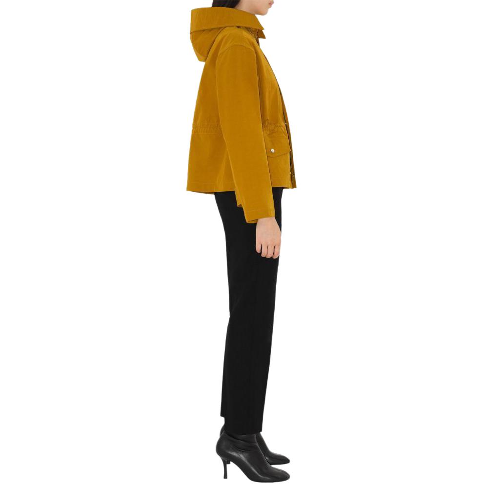 Shop (W) バーバリー FW24 ソリッドカラー ルーズフィット ジップ フーディ ジャケット オーカーイエロー 80954721