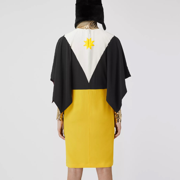 (Women) Burberry Geometric Print Silk Crepe Short Sleeve Dress. 80467321 圖 5