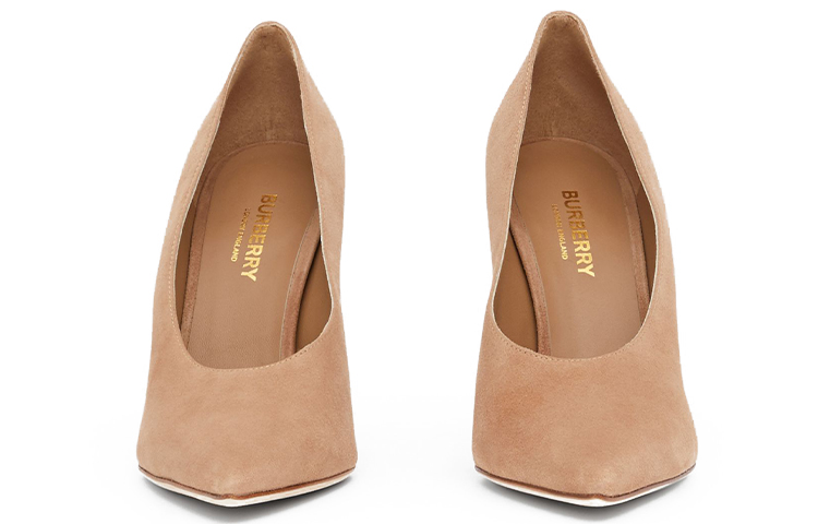 (W) Burberry Goat Suede High Heels 'Khaki' 圖 2