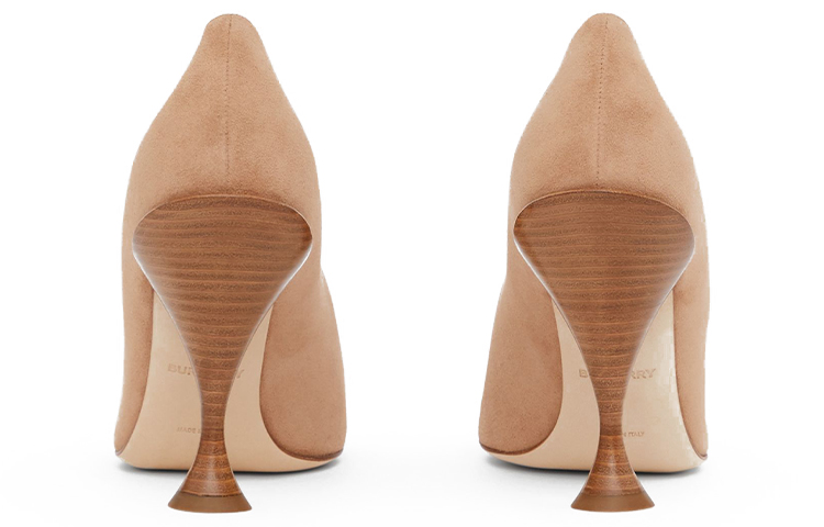 (W) Burberry Goat Suede High Heels 'Khaki' 圖 3