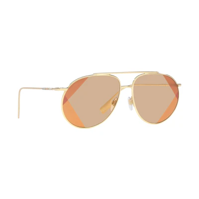 (Women) Burberry Gold Metal Aviator Sunglasses for Women with Stripe Detail. BE3138110993