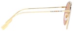 Shop (W) Kacamata Aviator Wanita Burberry Gold Metal dengan Detail Garis. BE3138110993