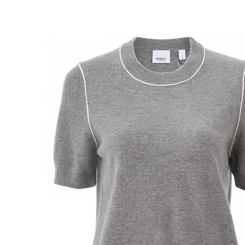(Women) Burberry Gray Cashmere Knit Crew Neck Tee - Perfect Gift Choice 80294421 圖 6