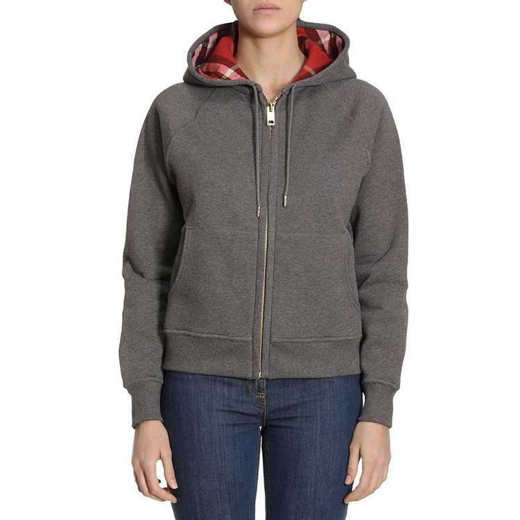 (Women) Burberry Gray Cotton Blend Casual Hoodie 40385251 圖 4