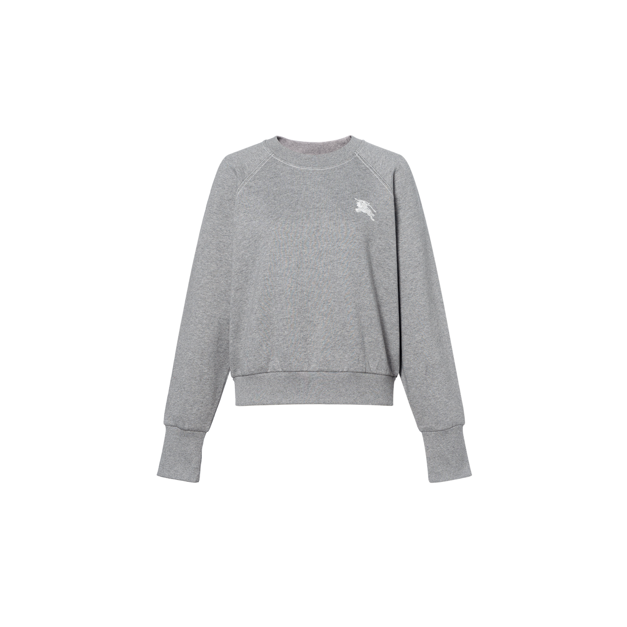 (Women) Burberry Gray Crewneck Pullover Sweatshirt 80356151