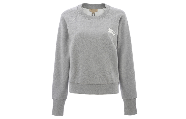 (Women) Burberry Gray Crewneck Pullover Sweatshirt 80356151 圖 2