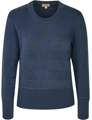 (W) Burberry Abu-Abu Knit Check Crewneck Sweater. 40123681 Order (W) Burberry Abu-Abu Knit Check Crewneck Sweater. 40123681