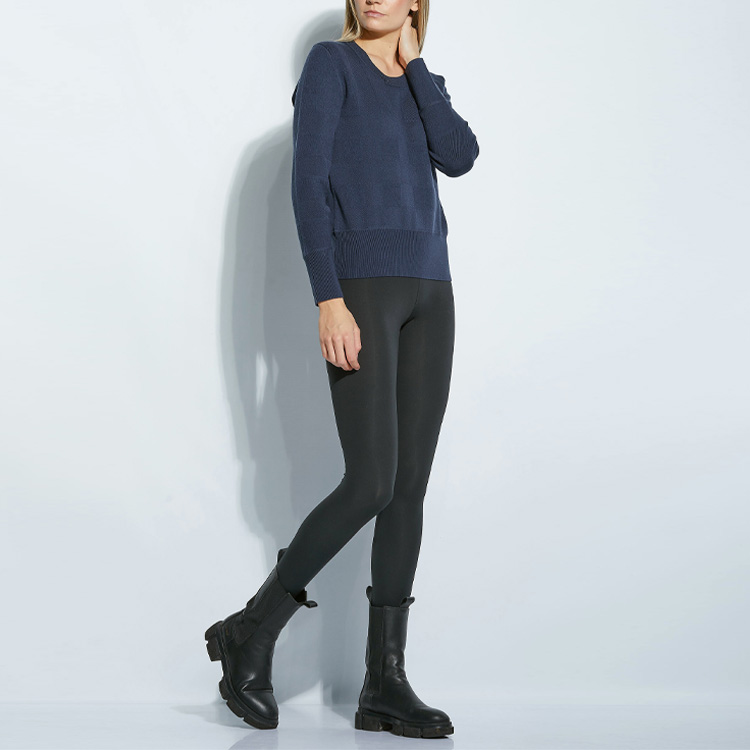 (Women) Burberry Gray Knit Check Crewneck Sweater 40123681 圖 3