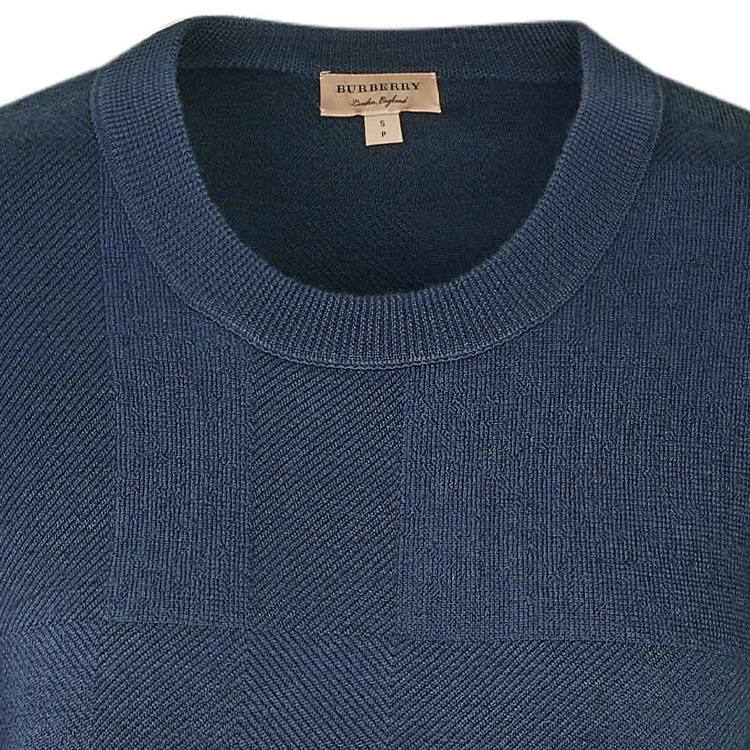 (Women) Burberry Gray Knit Check Crewneck Sweater 40123681 圖 9