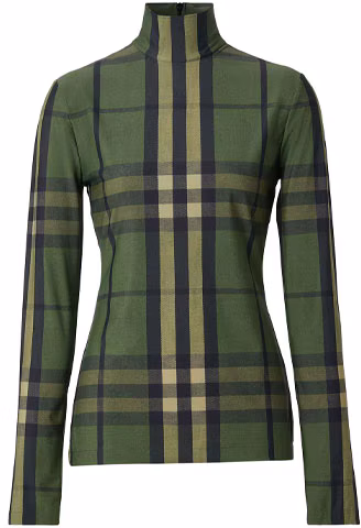 women-burberry-green-checkered-jacquard-t-shirt-80411341