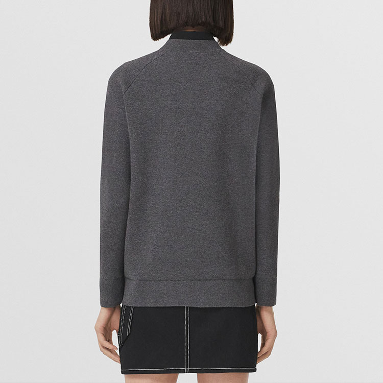 (Women) Burberry Grey Argyle Knit Sweater with Colorblock Design. 80484401 圖 4
