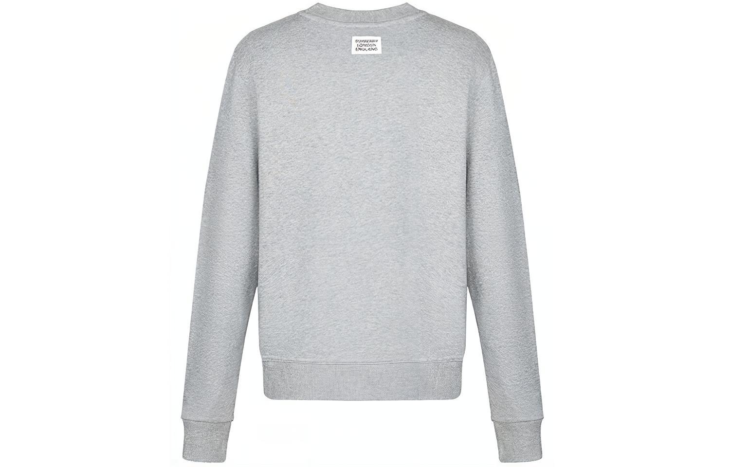 Lookbook (W) 博柏利灰色口号印花圆领卫衣 80171561