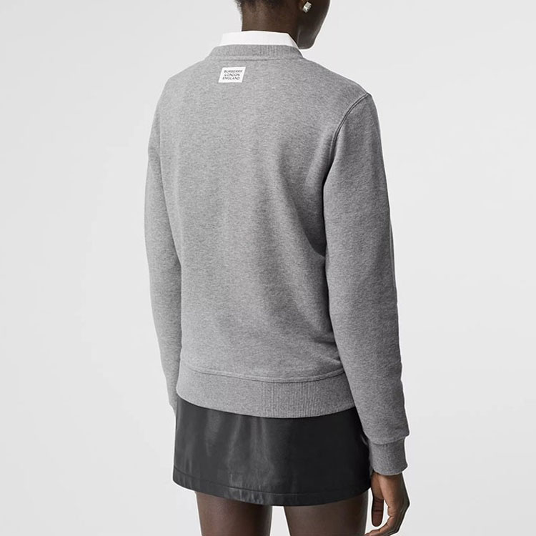 Purchase (W) 博柏利灰色口号印花圆领卫衣 80171561