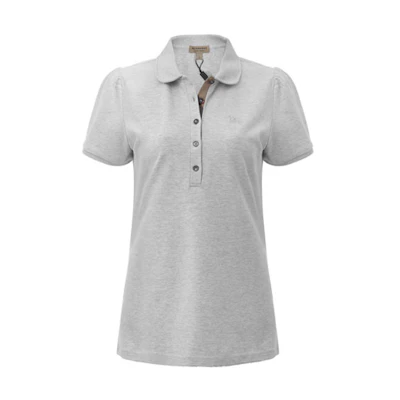 (Women) Burberry Grey Logo Short Sleeve Polo Shirt 80041171