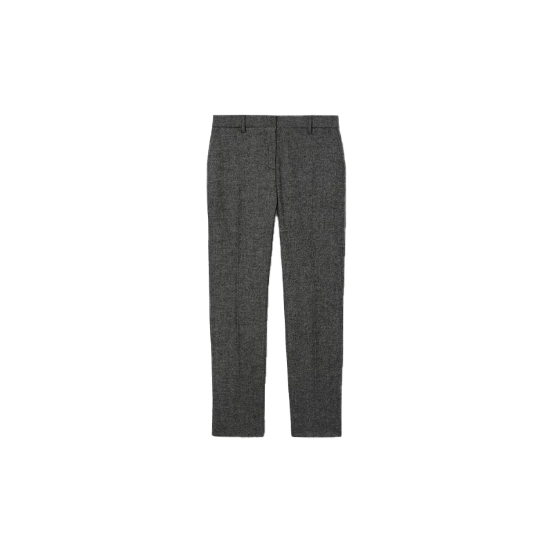 (Women) Burberry Grey Solid Straight-Cut Blended Suit Pants 80142241