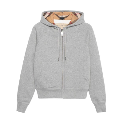 (Women) Burberry Grey Zip-Up Fleece Hoodie 40561701